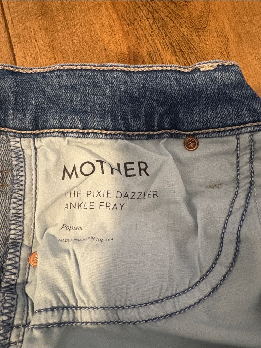 MOTHER Pixie Dazzler Ankle Fray Jeans - Light Blue